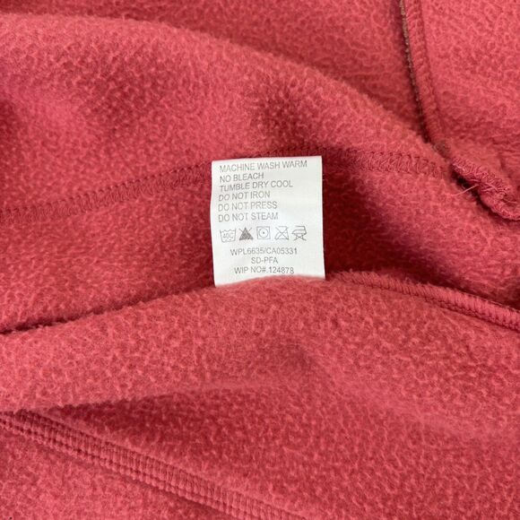 Woolrich Womens Fleece Vest Size L Soft Ruby Coral Full Zip Cozy Warm Classic - Picture 9 of 12